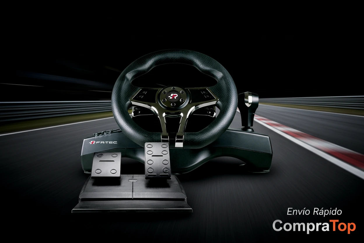 Volante Gaming FR-TEC Hurricane WHEEL MKII con Pedales - PC/PS4/PS3/Switch