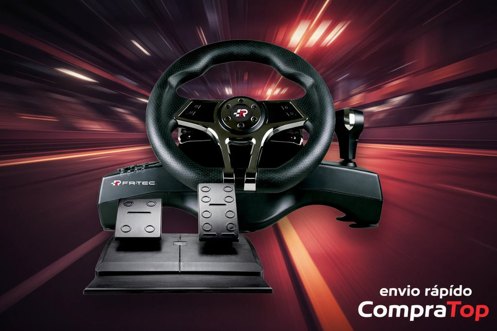 Volante Gaming FR-TEC Hurricane WHEEL MKII con Pedales - PC/PS4/PS3/Switch