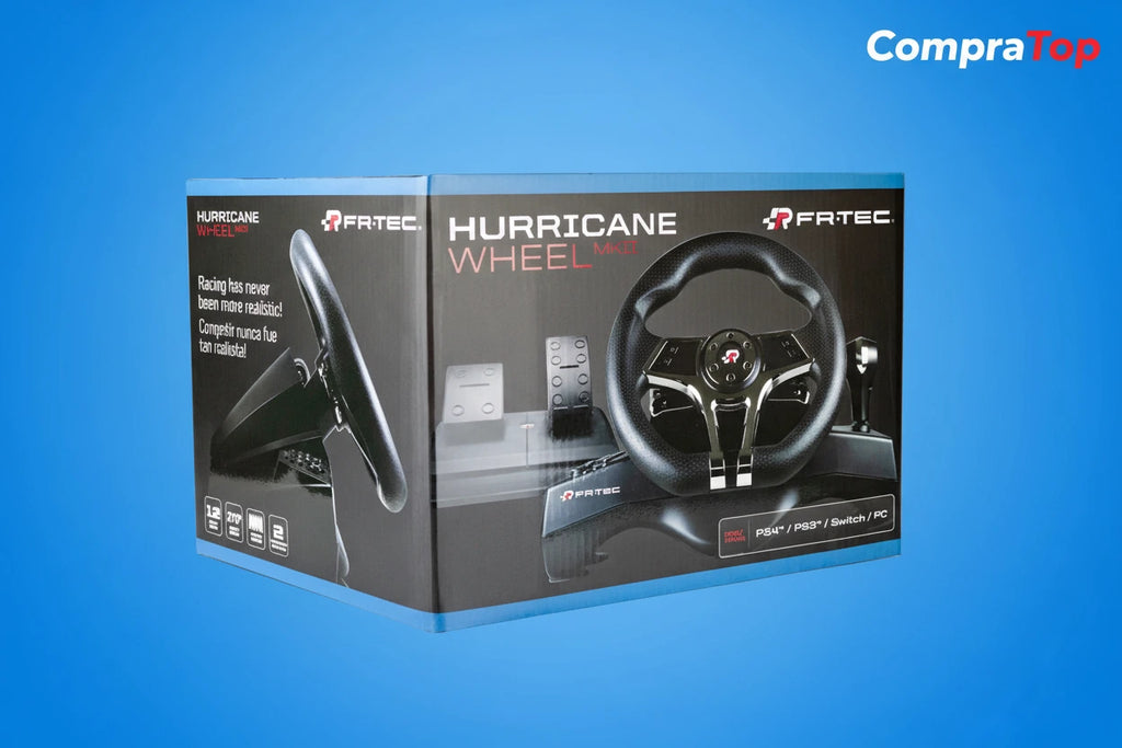 Volante Gaming FR-TEC Hurricane WHEEL MKII con Pedales - PC/PS4/PS3/Switch