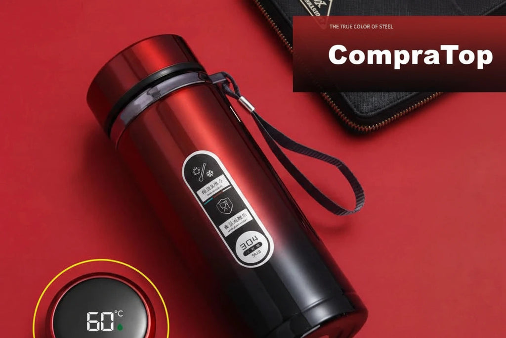 Botella Termo Inteligente LED 500ml-1L | Acero Inoxidable Sus304