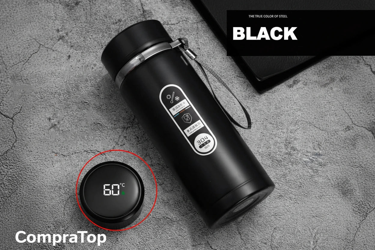 Botella Termo Inteligente LED 500ml-1L | Acero Inoxidable Sus304