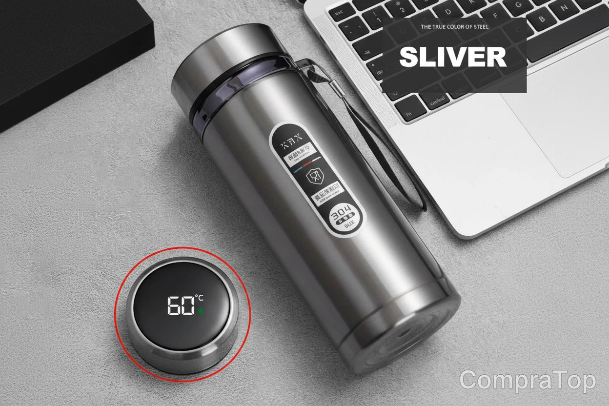 Botella Termo Inteligente LED 500ml-1L | Acero Inoxidable Sus304