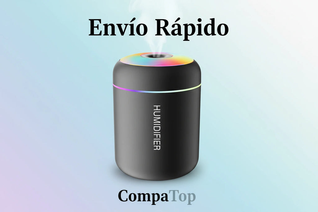 Mini Humidificador Difusor de Aromas 180ml USB - Purificador de Aire con Luces LED