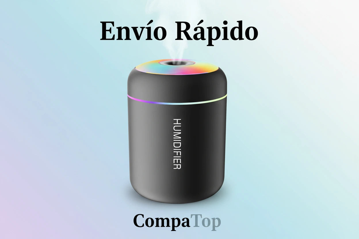 Mini Humidificador Difusor de Aromas 180ml USB - Purificador de Aire con Luces LED